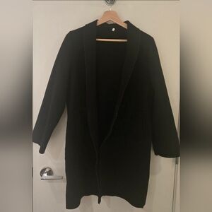 Black Open Front Coat